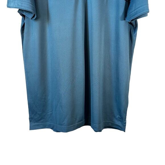Head Golf Men's Short Sleeve Golf Polo Shirt Striped Blue Size XXL - Picture 4 of 7